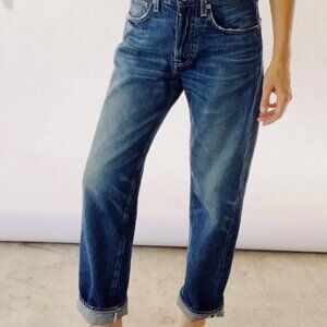 Hey Gang Loose Crop Jeans Selvedge, Size 26